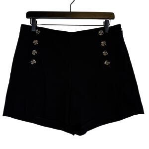 Ann Taylor High Waist Sailor Black Chino Shorts 4” - 8